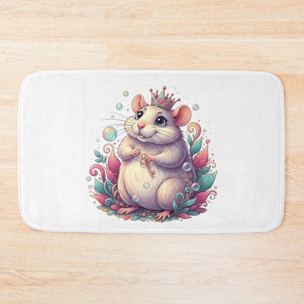 Item preview, Fancy Rat Queen - Cute Whimsical Pastel Rat with Crown designed and sold by Lucid Dream Pixel.