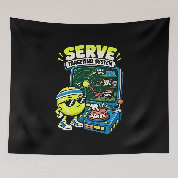 Item preview, Serve Targeting System Funny Tennis Player Humor designed and sold by MOTIFOLK.