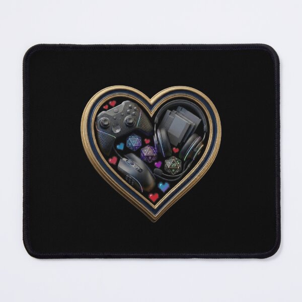 Item preview, 3D Gamer Heart - Controller, Dice & Retro Cartridges Graphic designed and sold by UkrainianSpain.