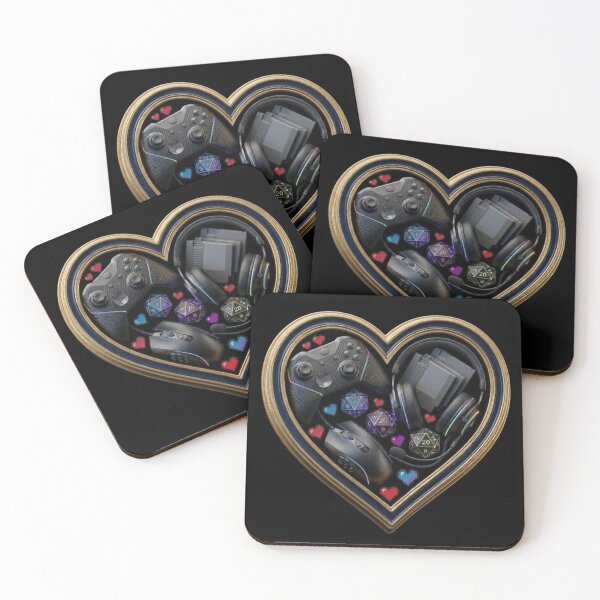 Item preview, 3D Gamer Heart - Controller, Dice & Retro Cartridges Graphic designed and sold by UkrainianSpain.