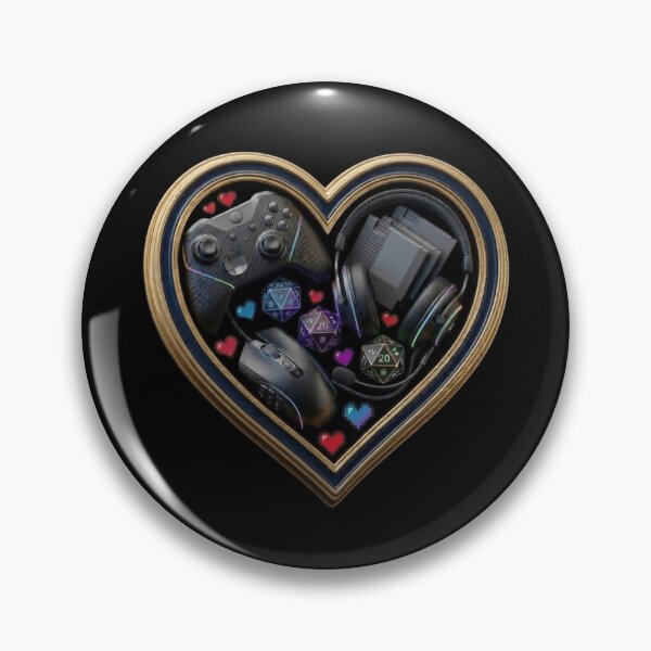 Item preview, 3D Gamer Heart - Controller, Dice & Retro Cartridges Graphic designed and sold by UkrainianSpain.