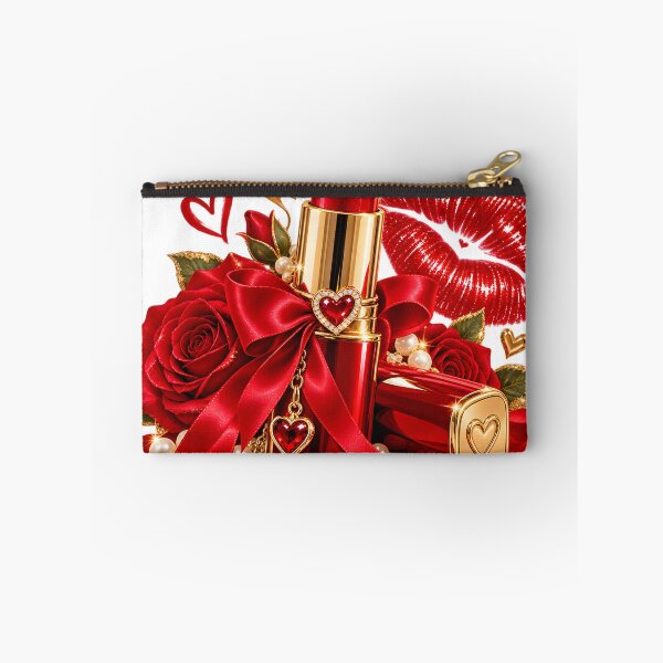 Item preview, Glamorous Red Lipstick with Roses and Satin Bow designed and sold by TinyWeird.