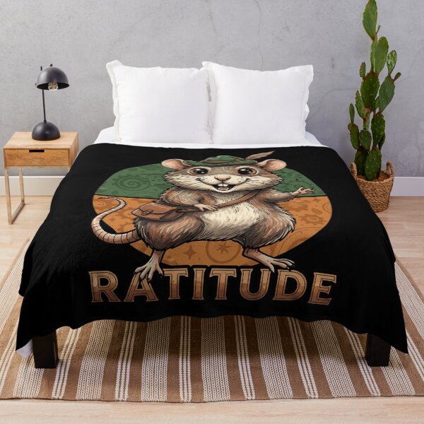 Item preview, Ratitude Fancy Rat - Funny Adventurer Rat with Satchel designed and sold by Lucid Dream Pixel.