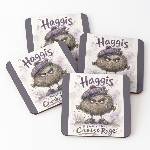 Item preview, Haggis Powered by Crumbs & Rage – Funny Scottish Creature Art designed and sold by DesignsbyDandan.