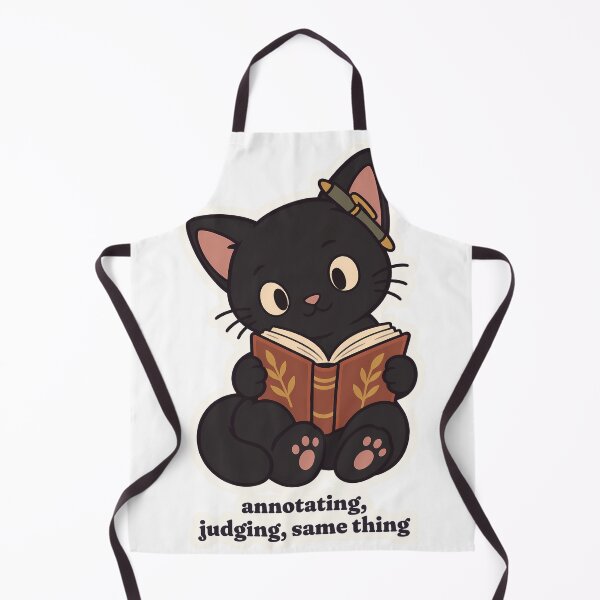 Item preview, Judgy Black Cat Annotating Books Dark Academia designed and sold by OuqCreations.