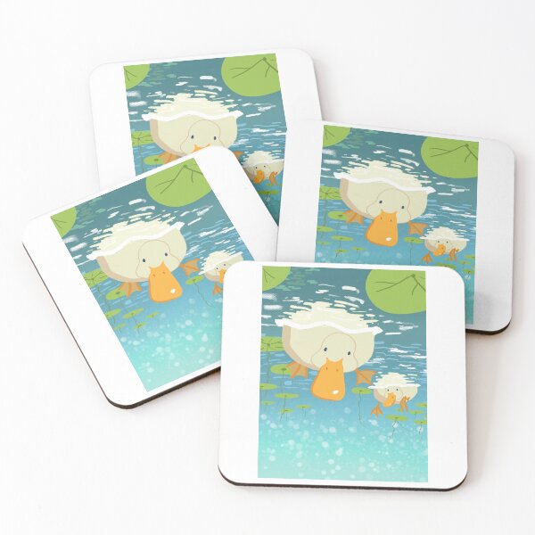 Item preview, Cute Ducklings Swimming In Pond designed and sold by WATEKE.