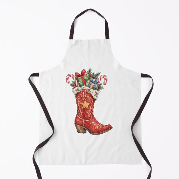 Item preview, Red Cowboy Boot Christmas Stocking with Candy Canes designed and sold by Watercolorsart.