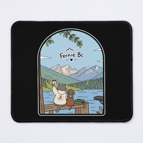 Item preview, Fernie BC Mountain View Cat and Dachshund Dog Outdoor Adventure designed and sold by Blupunk.