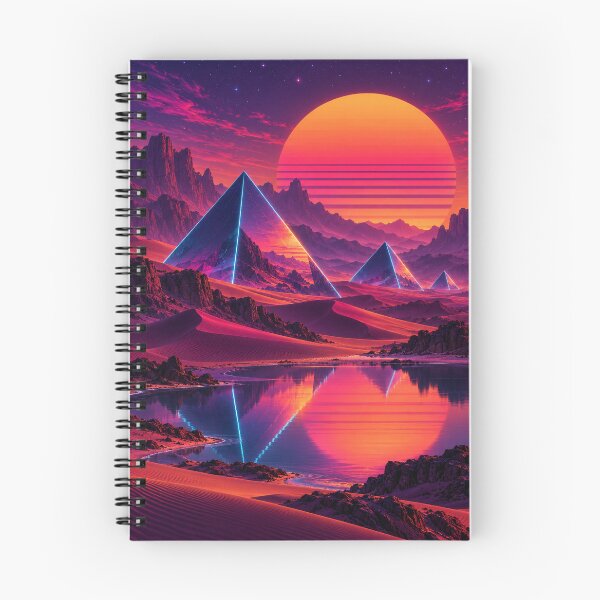 Item preview, Oasis of the Future — The Neon Pyramids designed and sold by Pixel Sakura Gallery.