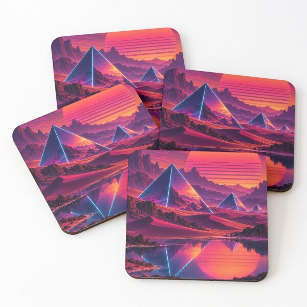 Item preview, Oasis of the Future — The Neon Pyramids designed and sold by Pixel Sakura Gallery.