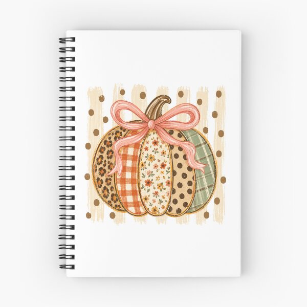 Item preview, Coquette Pumpkin with Pink Bow and Mixed Autumn Patterns designed and sold by Cute-and-Co.