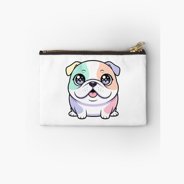Item preview, Bulldog Puppy - Cute Pastel Patchwork Kawaii Dog Art designed and sold by Lucid Dream Pixel.