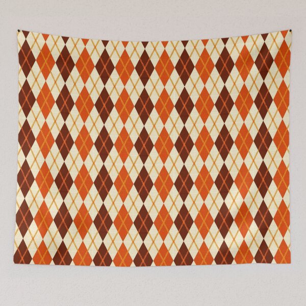 Item preview, Autumn Argyle Plaid Pattern Cozy Fall Geometric Design designed and sold by FuzionRaptor.
