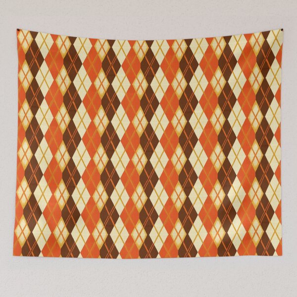 Item preview, Autumn Argyle Plaid Pattern Cozy Fall Geometric Design designed and sold by FuzionRaptor.