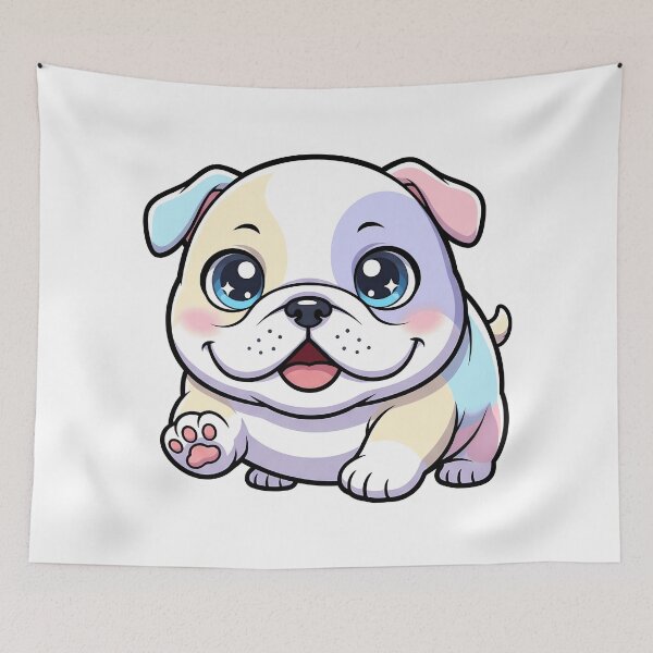 Item preview, English Bulldog Walking - Cute Pastel Kawaii Puppy designed and sold by Lucid Dream Pixel.