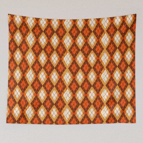 Item preview, Autumn Argyle Plaid Pattern Cozy Fall Geometric Design designed and sold by FuzionRaptor.