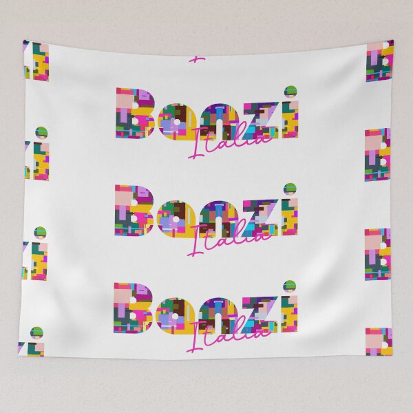 Item preview, Banzi, Potenza, Italy, Italia, colorful typography design for travellers designed and sold by Wanderful-roads.