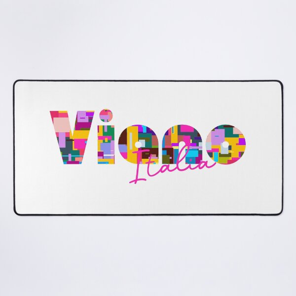 Item preview, Viano, Reggio Emilia, Italy, Italia, colorful typography design for travellers designed and sold by Wanderful-roads.