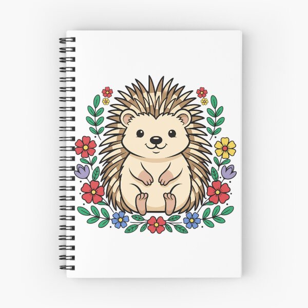 Item preview, Hedgehog Sitting Among Wildflowers - Colorful Spring Garden designed and sold by Lucid Dream Pixel.