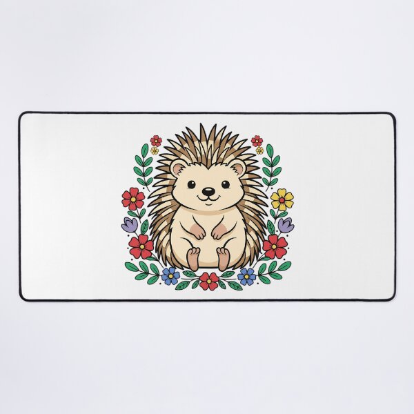 Item preview, Hedgehog Sitting Among Wildflowers - Colorful Spring Garden designed and sold by Lucid Dream Pixel.