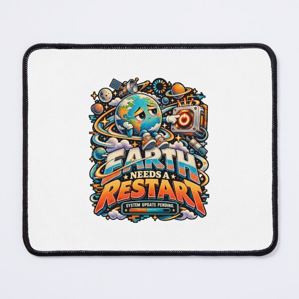 Item preview, Earth Needs a Restart – Funny Retro Space designed and sold by NarpLTD.