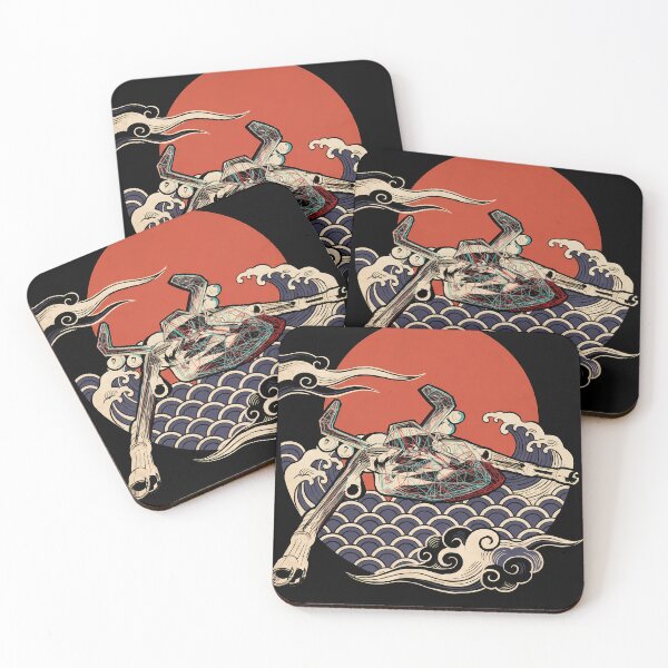 Item preview, The Pyro-GX Ship Descent Ukiyo-e Gaming Graphic Tee designed and sold by Senpaiwaves.