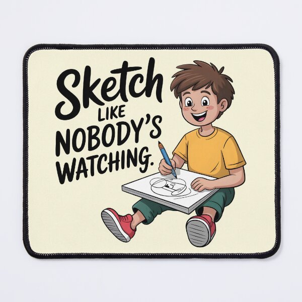 Item preview, Sketch Like Nobody’s Watching – Inspirational Sketch Artist and Drawing Design designed and sold by Jollys-ArtShop.