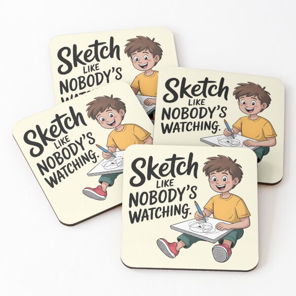 Item preview, Sketch Like Nobody’s Watching – Inspirational Sketch Artist and Drawing Design designed and sold by Jollys-ArtShop.