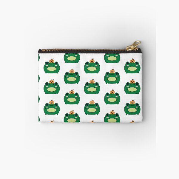 Item preview, Cute Frog Wearing Pumpkin Hat – Kawaii Illustration designed and sold by DrawnByAllu.