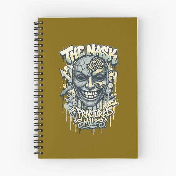 Item preview, The Mask Of Fractured Smiles Dark Graffiti Streetwear designed and sold by MarCinu Art.