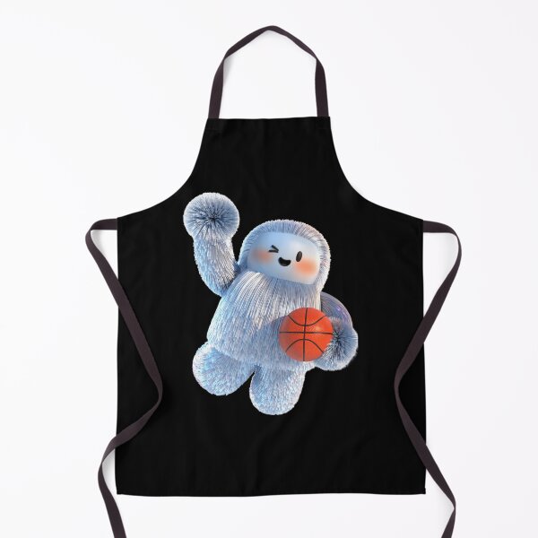 Item preview, Cute Furry Yeti Character Jumping While Holding Basketball designed and sold by Rostislav Bouda.