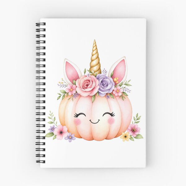 Item preview, Watercolor Pink Unicorn Pumpkin with Flowers  designed and sold by silviaol.