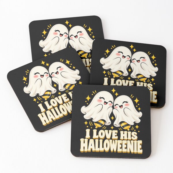 Item preview, I Love His Halloweenie I Love Her Boo Bees Halloween Couples T-Shirt designed and sold by Trendably.