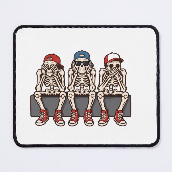 Item preview, Cool Punk Skeleton Trio In Hats designed and sold by DariaOltes.