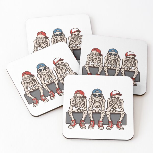 Item preview, Cool Punk Skeleton Trio In Hats designed and sold by DariaOltes.