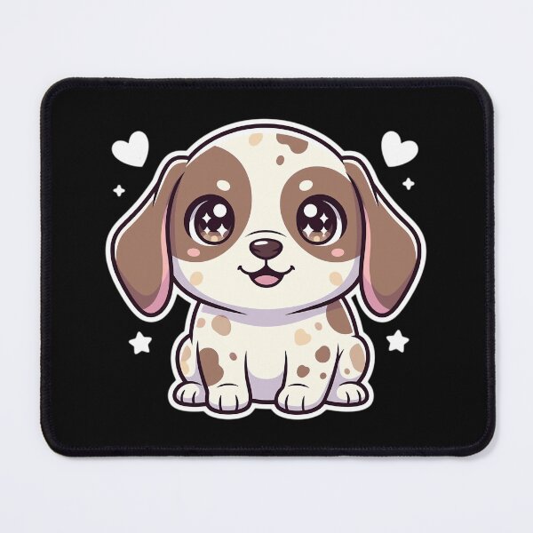 Item preview, GSP Puppy with Sparkly Eyes - Cute Kawaii Pointer Dog Art designed and sold by Lucid Dream Pixel.
