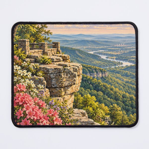 Item preview, North Plateau Monte Sano State Park Alabama – Vintage Nature Travel Poster designed and sold by Eclipse 3699.