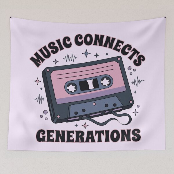 Item preview, Vintage Audio Cassette Nostalgic Music Lover Art designed and sold by MarCinu Art.