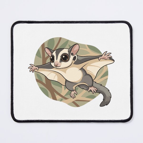 Item preview, Sugar Glider Mid-Flight - Adorable Earthy Nature Illustration designed and sold by Lucid Dream Pixel.