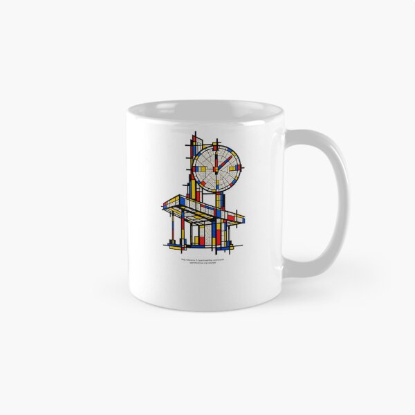 Item preview, Seattle Pike Place Clock Bauhaus Map Art designed and sold by yashardesign.