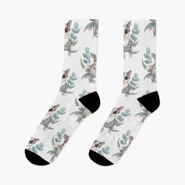 Item preview, Glider on Eucalyptus Branch - Cute Sugar Glider Botanical Art designed and sold by Lucid Dream Pixel.