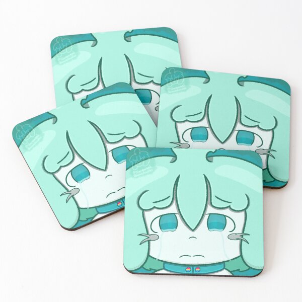Item preview, Sad Crying Mint Puppy Doodle - Emotional Melancholy Kawaii designed and sold by Kutiafacedwo.