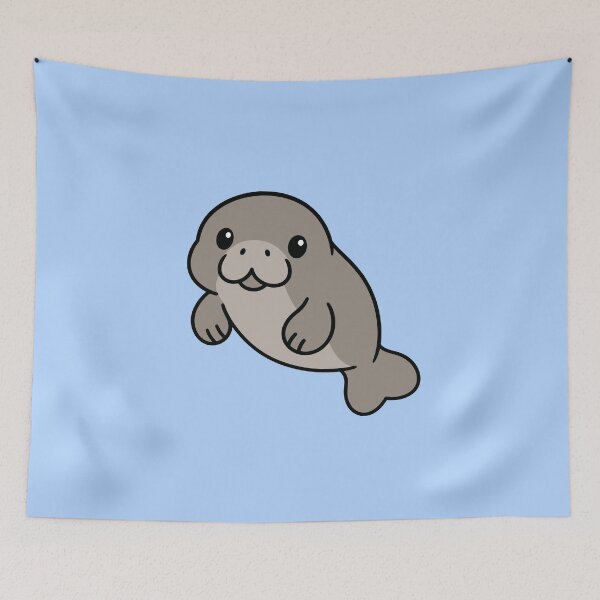 Item preview, Cute Cartoon Manatee designed and sold by WildlifeDoodle.