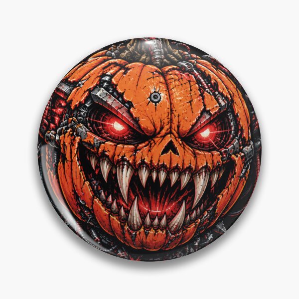 Item preview, Nightmare Mechanics Robotic Pumpkin Halloween Horror Mech designed and sold by CrazySzoopWorld.