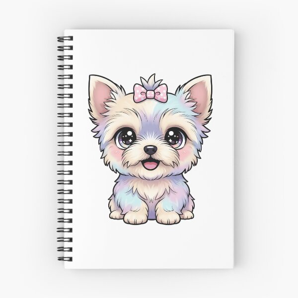 Item preview, Yorkshire Terrier Puppy - Cute Pastel Kawaii Yorkie with Bow designed and sold by Lucid Dream Pixel.
