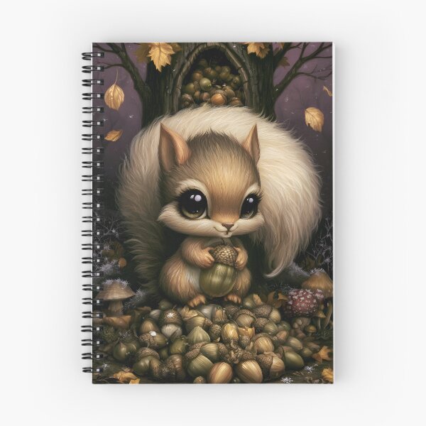 Item preview, Autumn Squirrel – Whimsical Woodland Animal Art designed and sold by InkAndGloom.