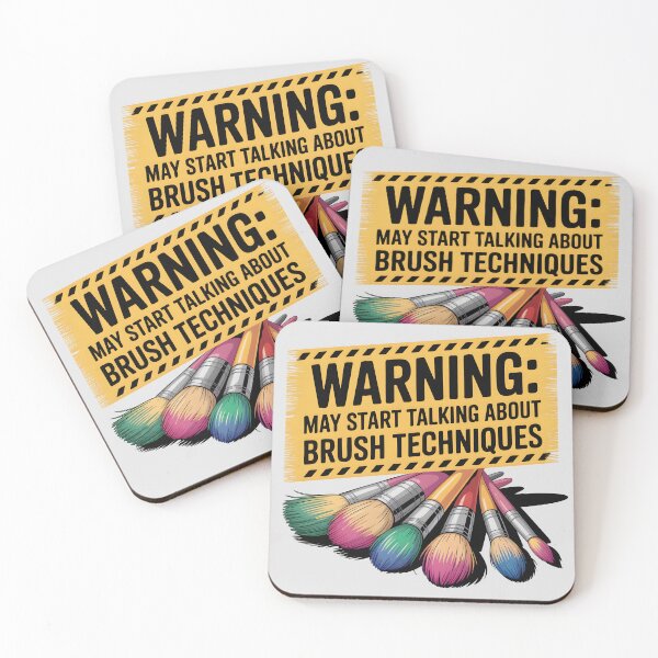 Item preview, Warning: May Start Talking About Brush Techniques – Funny Artist Design designed and sold by Jollys-ArtShop.
