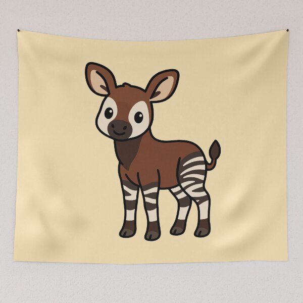 Item preview, Cute Cartoon Okapi designed and sold by WildlifeDoodle.