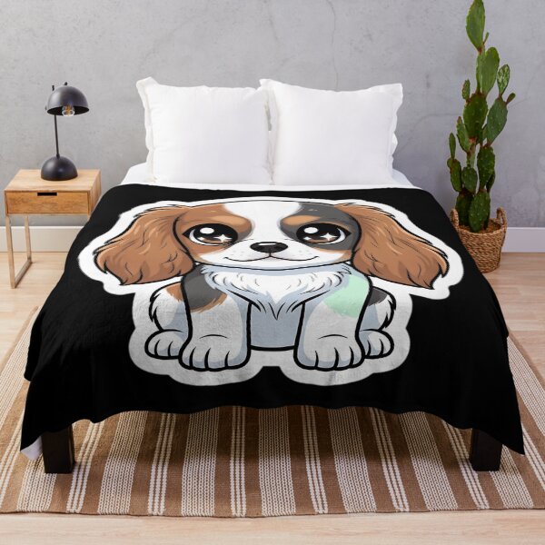 Item preview, Cavalier King Charles Spaniel Puppy - Cute Kawaii Blenheim Dog designed and sold by Lucid Dream Pixel.