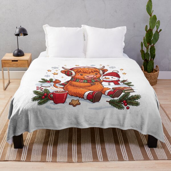 Item preview, Christmas Cow Cartoon Winter Holiday Cheer designed and sold by DariaOltes.